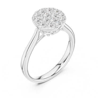 Round Halo Lab Grown Diamond Engagement Ring