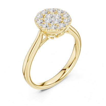 Round Halo Lab Grown Diamond Engagement Ring