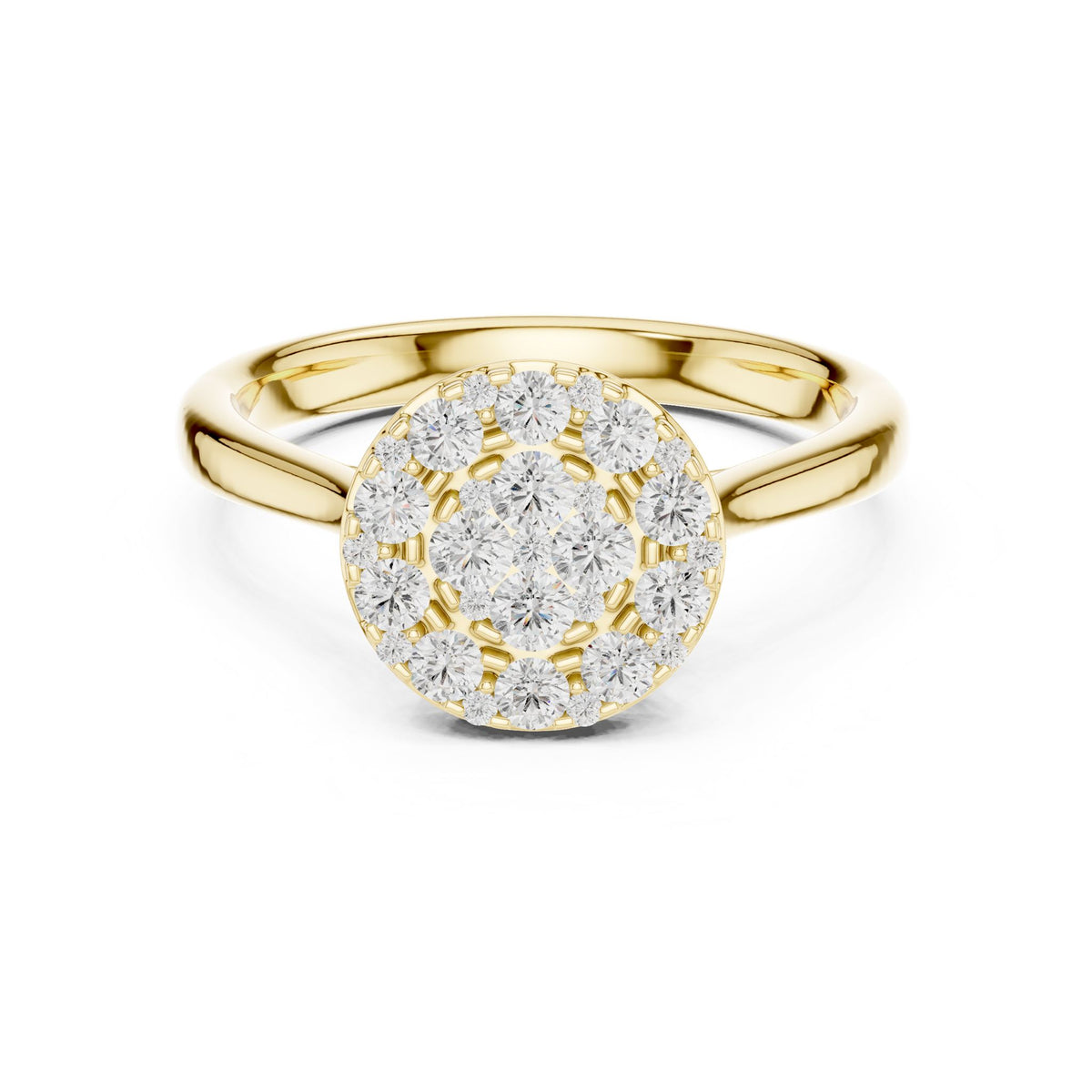 Round Halo Lab Grown Diamond Engagement Ring