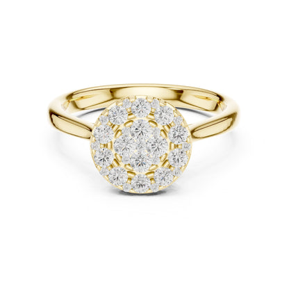 Round Halo Lab Grown Diamond Engagement Ring