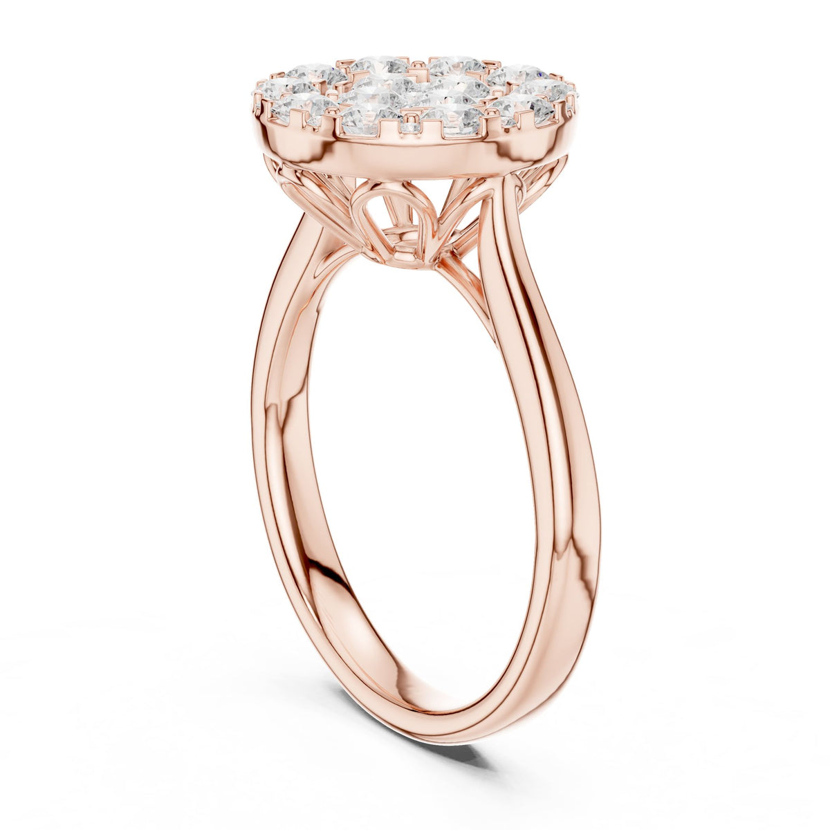 Round Halo Lab Grown Diamond Engagement Ring
