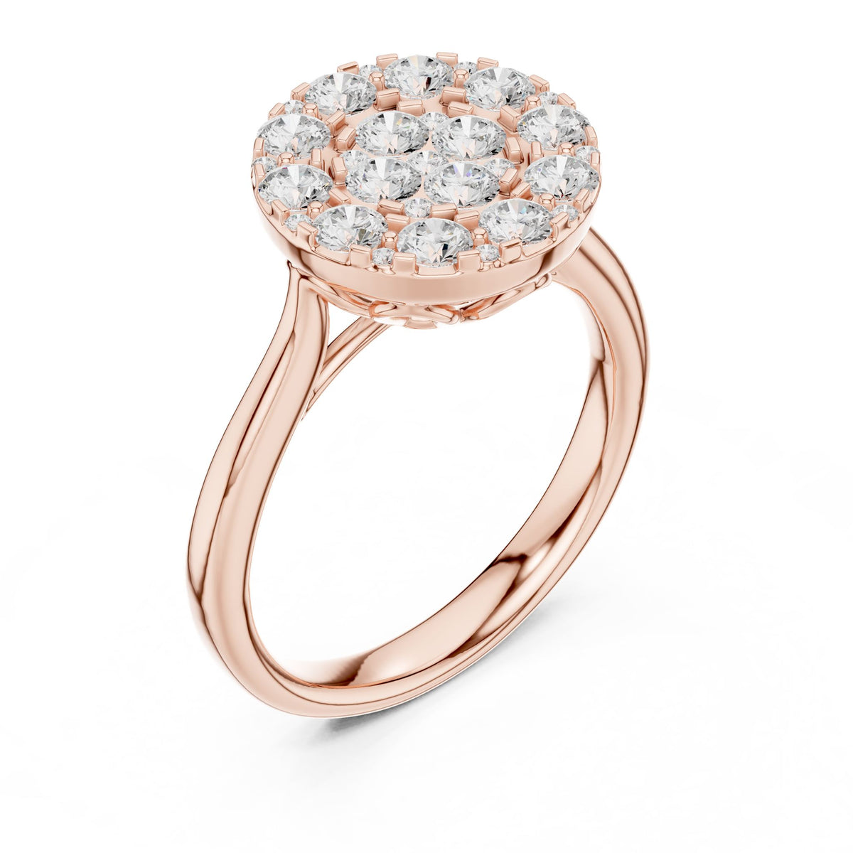 Round Halo Lab Grown Diamond Engagement Ring