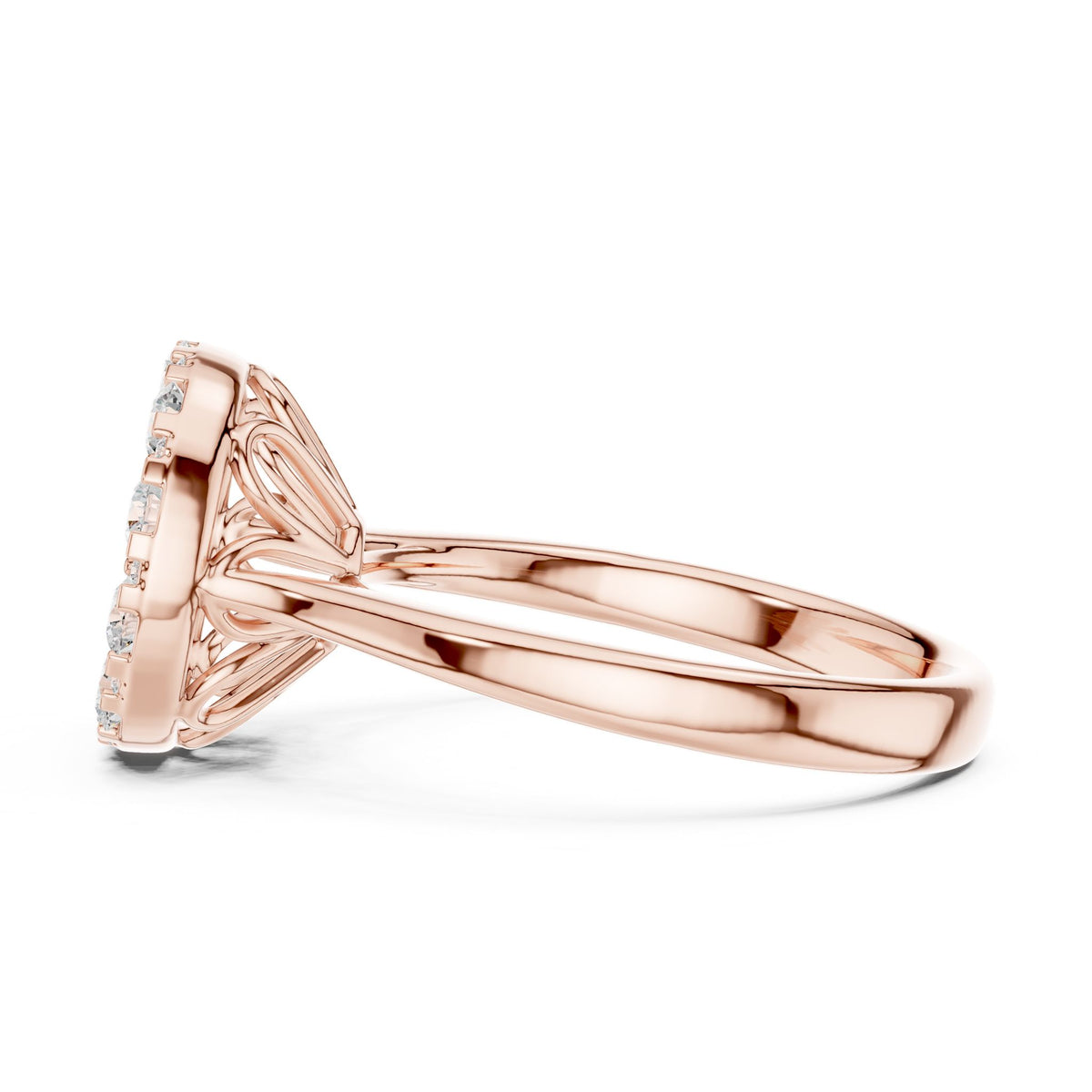 Round Halo Lab Grown Diamond Engagement Ring