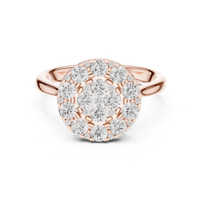 Round Halo Lab Grown Diamond Engagement Ring
