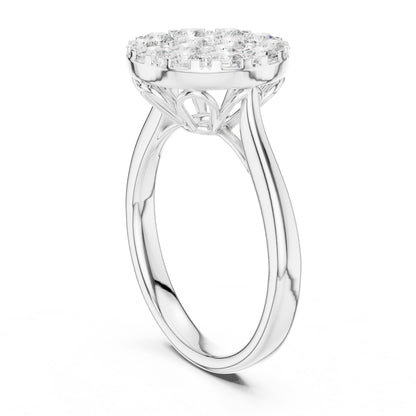 Round Halo Lab Grown Diamond Engagement Ring