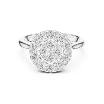 Round Halo Lab Grown Diamond Engagement Ring