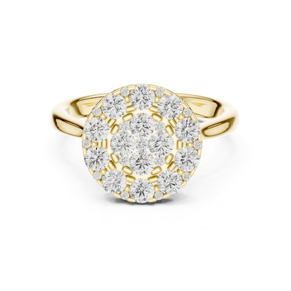 Round Halo Lab Grown Diamond Engagement Ring