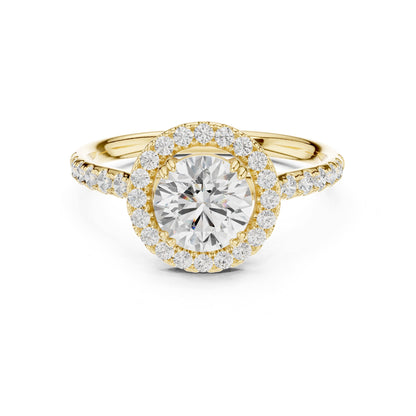 Round Halo Lab Grown Diamond Engagement Ring