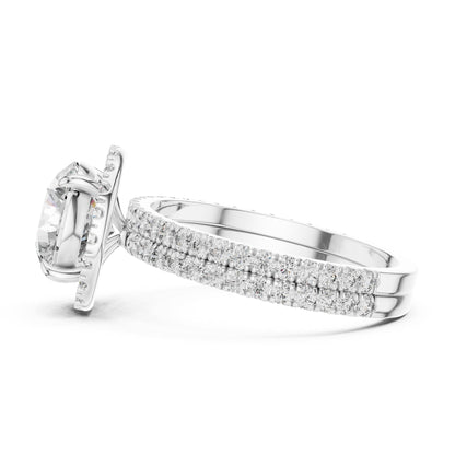 Round Halo Lab Grown Diamond Engagement Ring