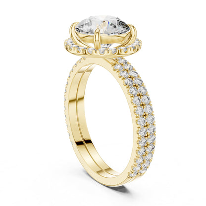 Round Halo Lab Grown Diamond Engagement Ring