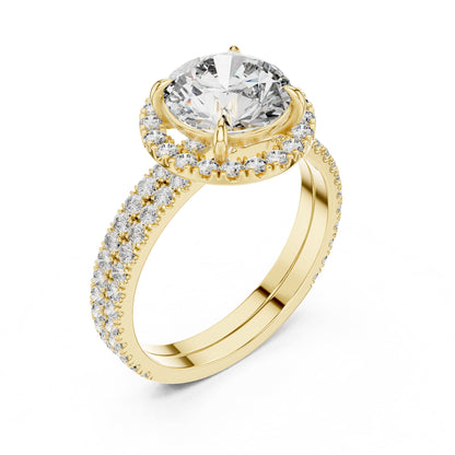 Round Halo Lab Grown Diamond Engagement Ring