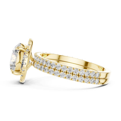 Round Halo Lab Grown Diamond Engagement Ring