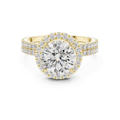 Round Halo Lab Grown Diamond Engagement Ring