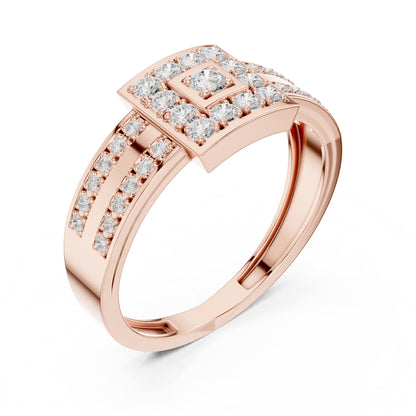 Round Halo Lab Grown Diamond Engagement Ring