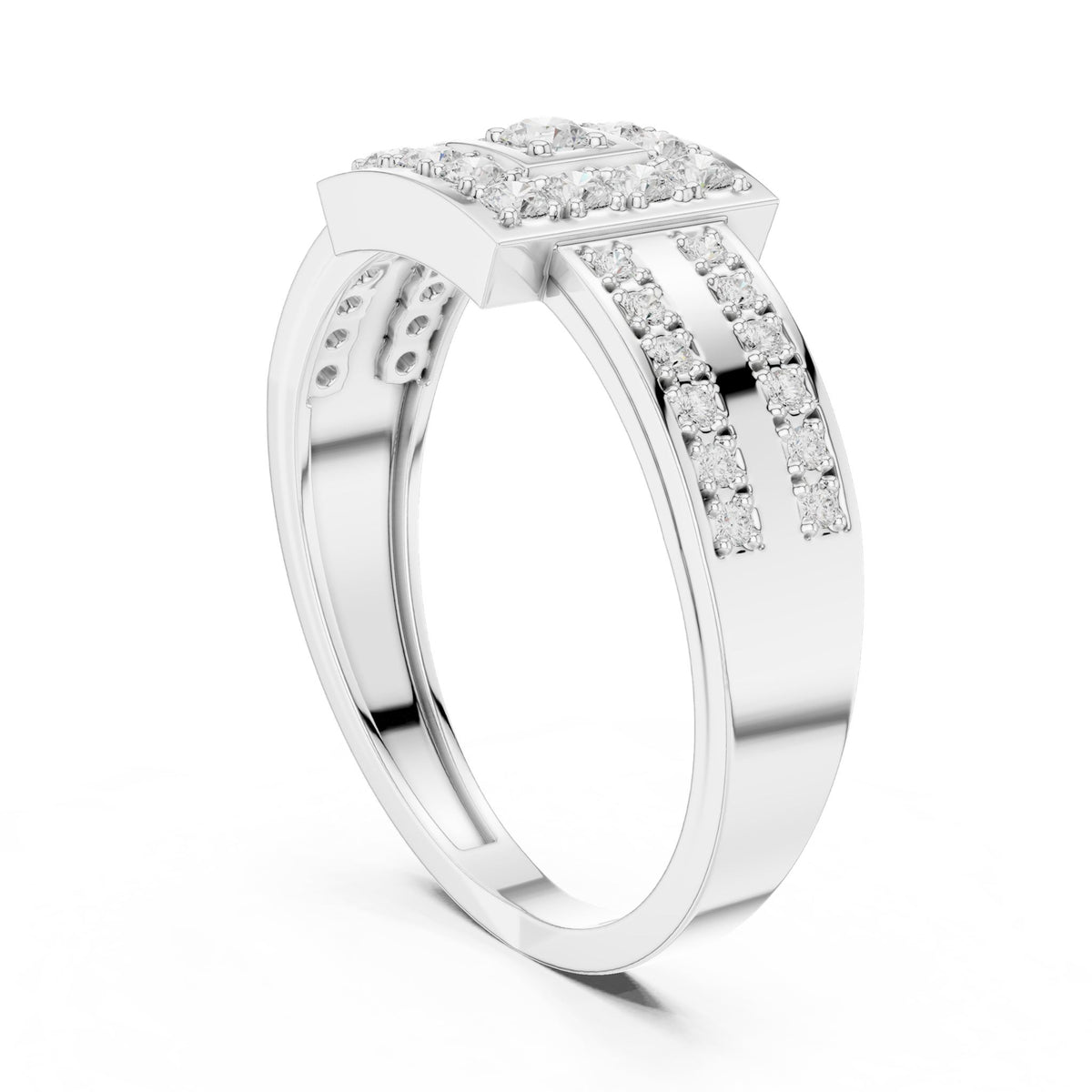 Round Halo Lab Grown Diamond Engagement Ring