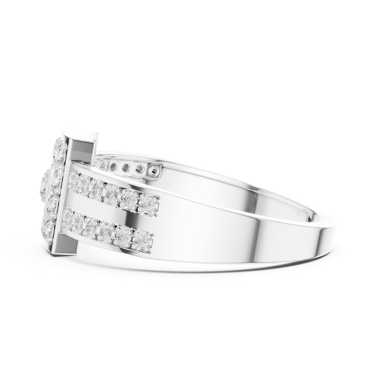 Round Halo Lab Grown Diamond Engagement Ring