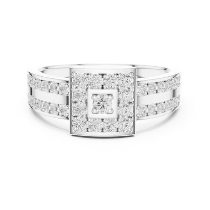 Round Halo Lab Grown Diamond Engagement Ring