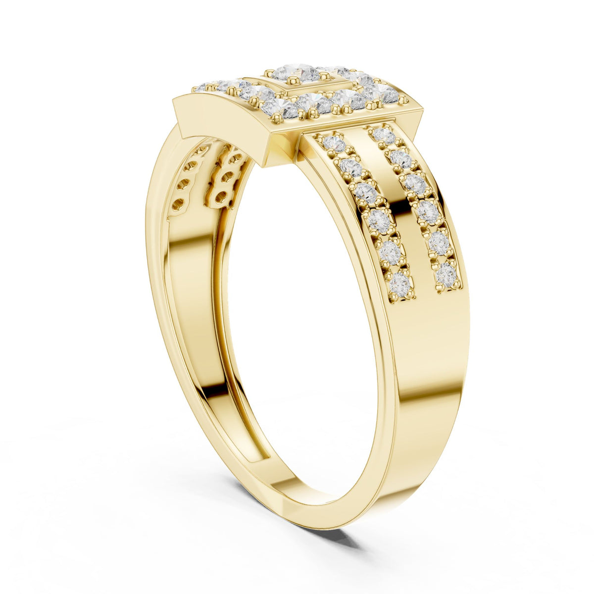 Round Halo Lab Grown Diamond Engagement Ring