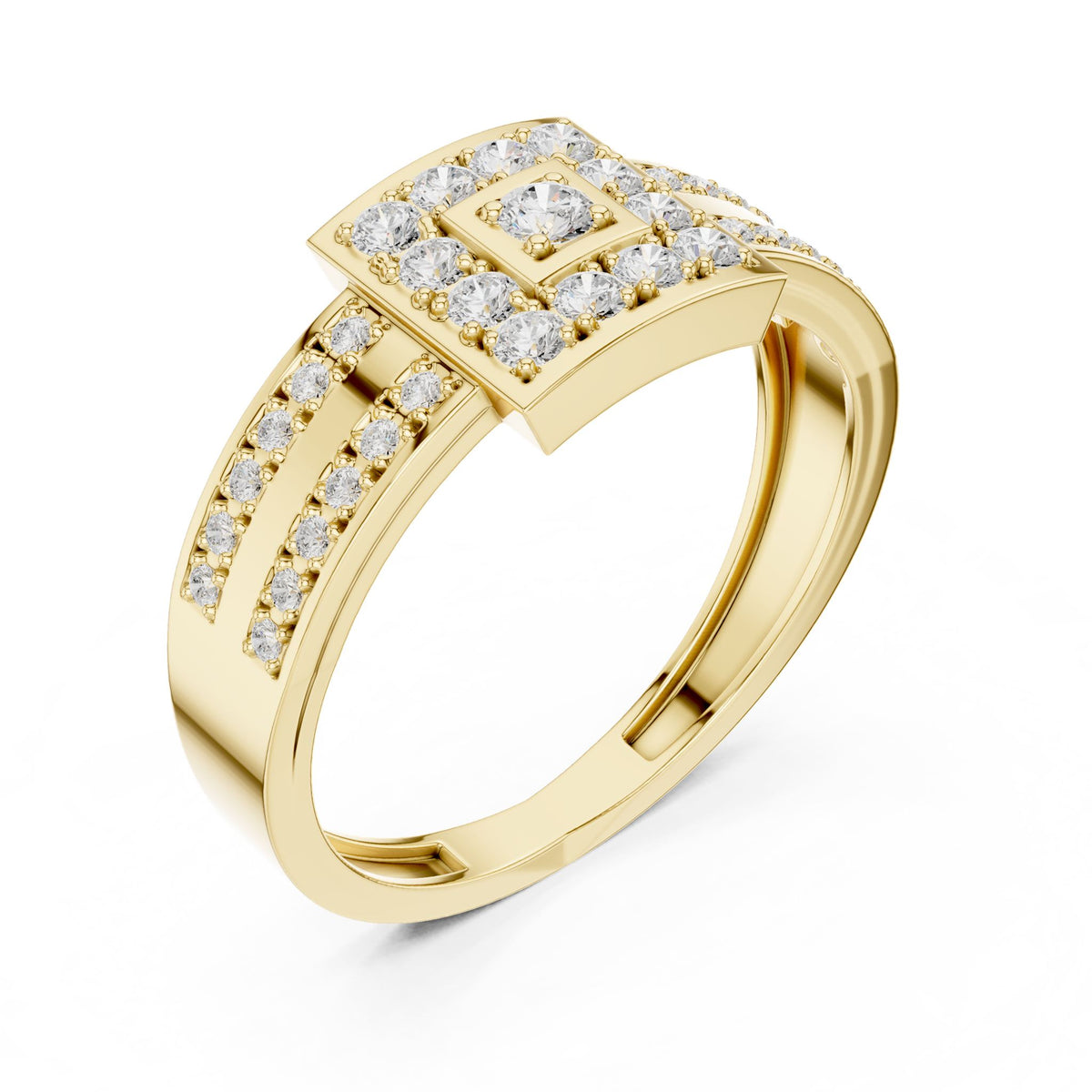 Round Halo Lab Grown Diamond Engagement Ring