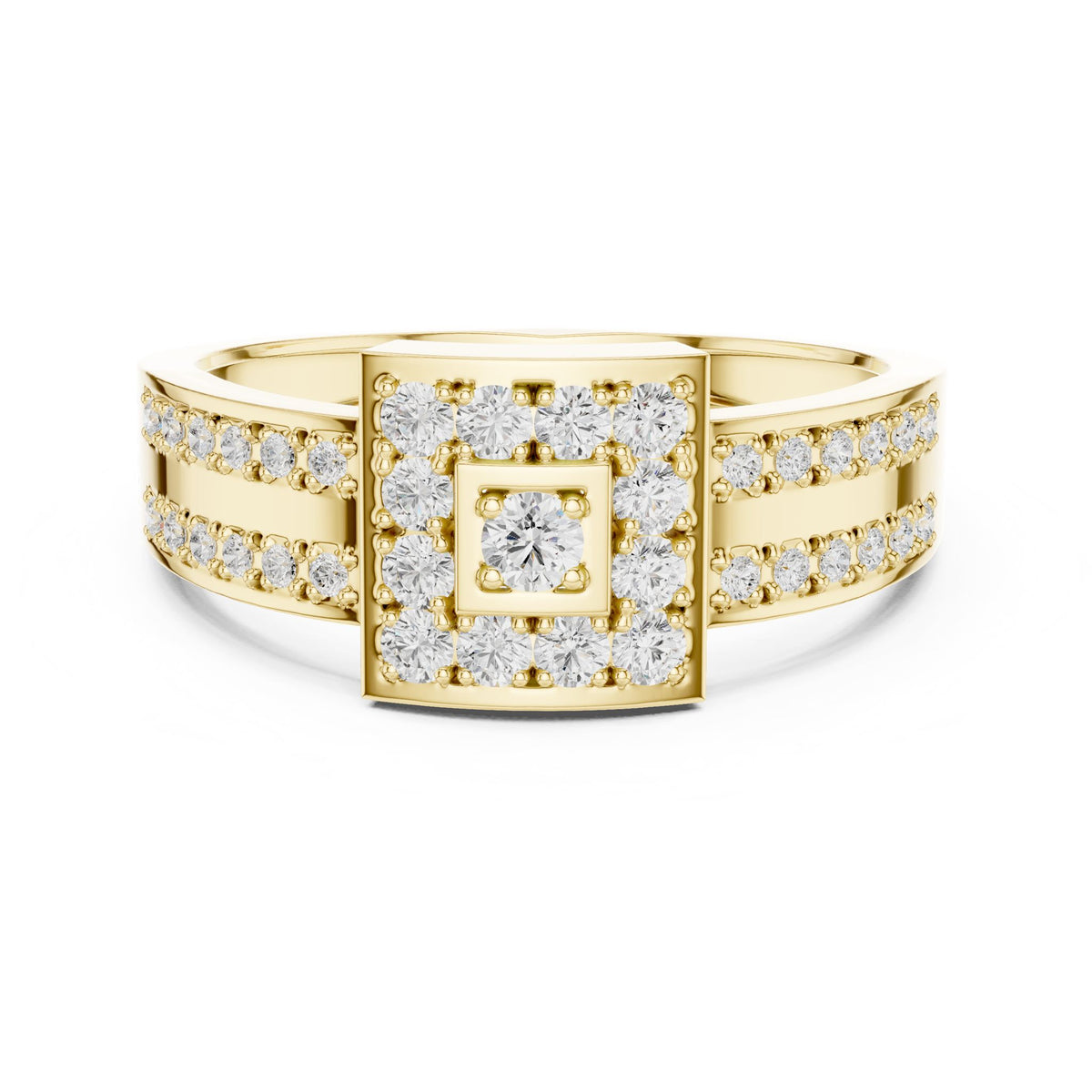 Round Halo Lab Grown Diamond Engagement Ring