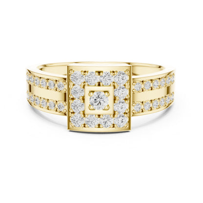 Round Halo Lab Grown Diamond Engagement Ring