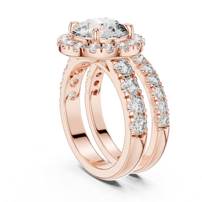 Round Halo Lab Grown Diamond Engagement Ring