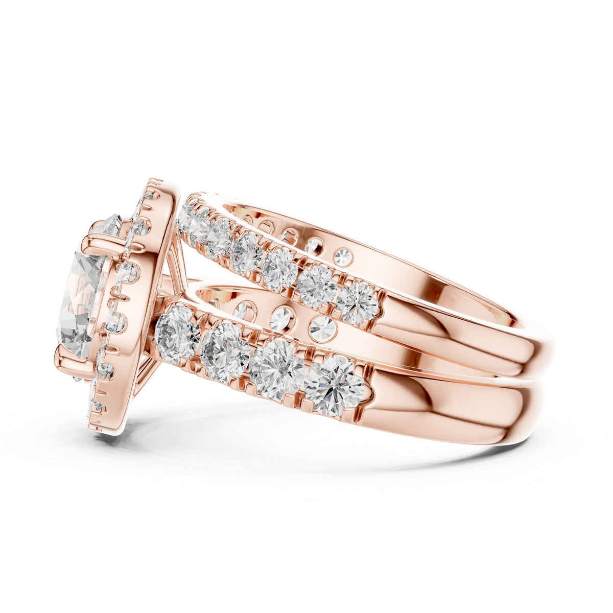 Round Halo Lab Grown Diamond Engagement Ring