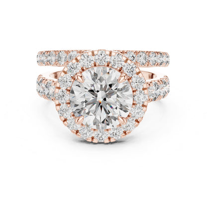 Round Halo Lab Grown Diamond Engagement Ring