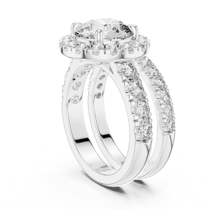 Round Halo Lab Grown Diamond Engagement Ring