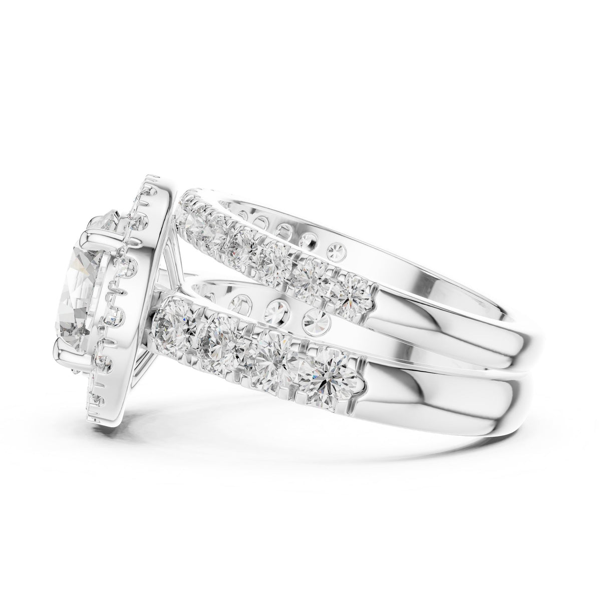Round Halo Lab Grown Diamond Engagement Ring