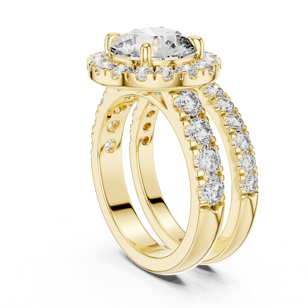Round Halo Lab Grown Diamond Engagement Ring