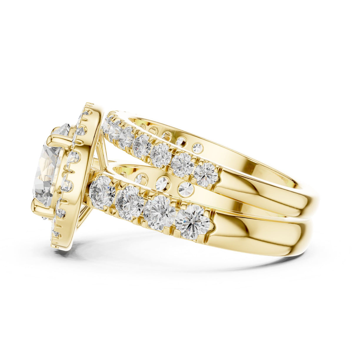 Round Halo Lab Grown Diamond Engagement Ring