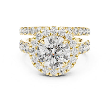 Round Halo Lab Grown Diamond Engagement Ring
