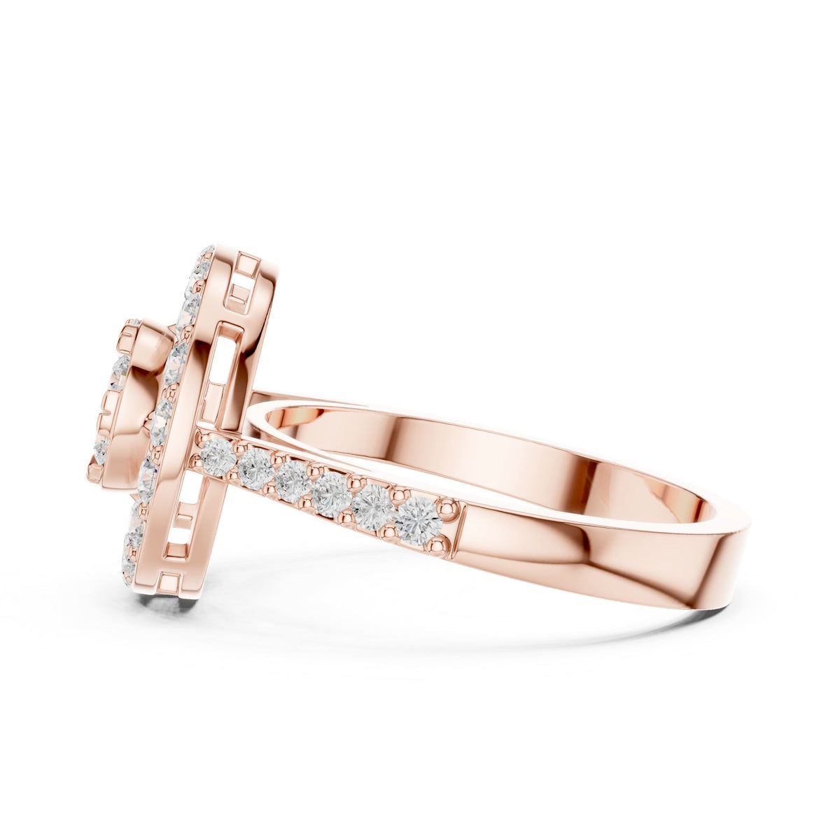 Round Halo Lab Grown Diamond Engagement Ring