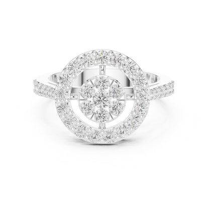 Round Halo Lab Grown Diamond Engagement Ring