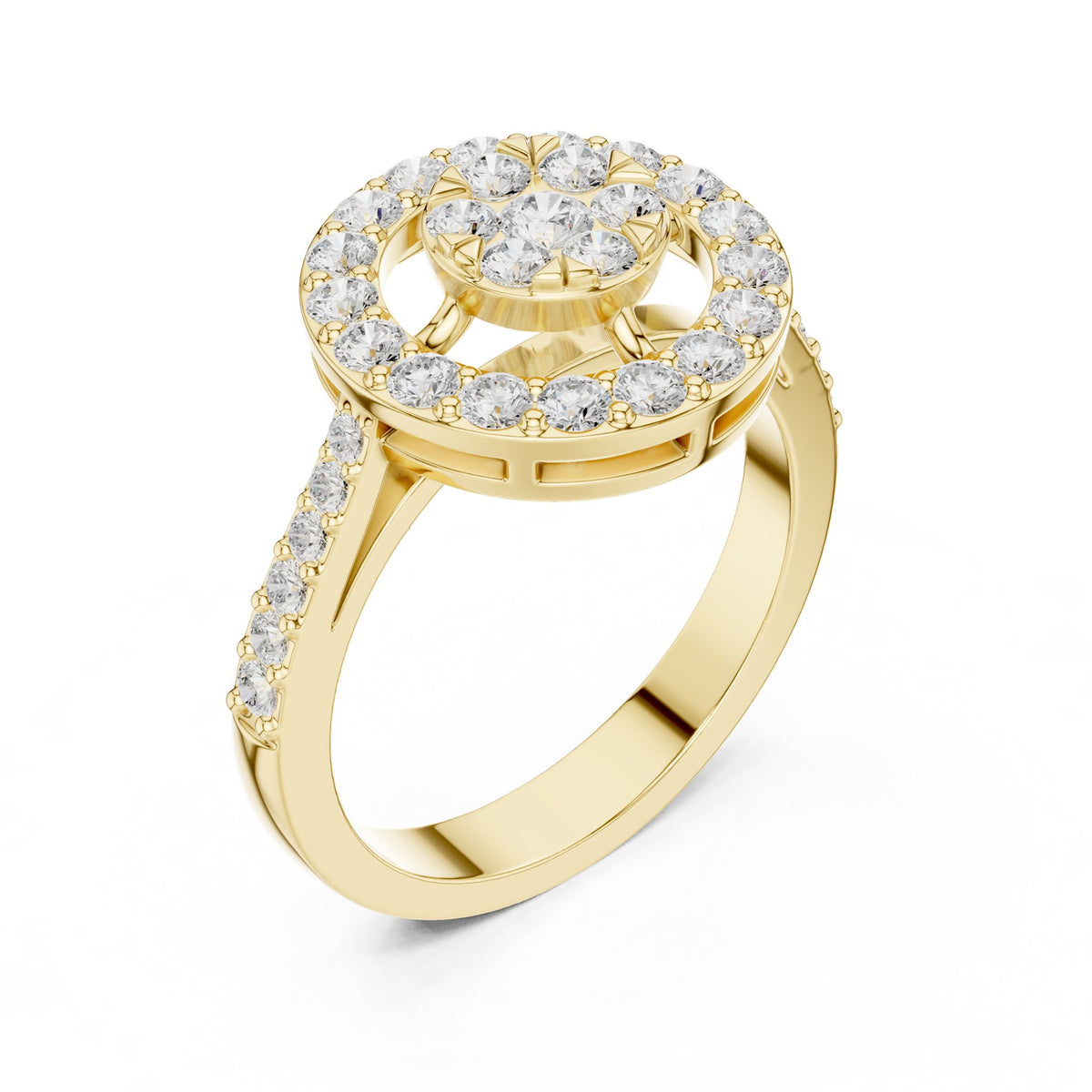 Round Halo Lab Grown Diamond Engagement Ring