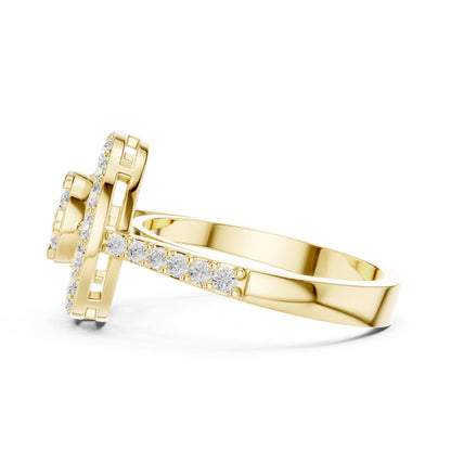 Round Halo Lab Grown Diamond Engagement Ring