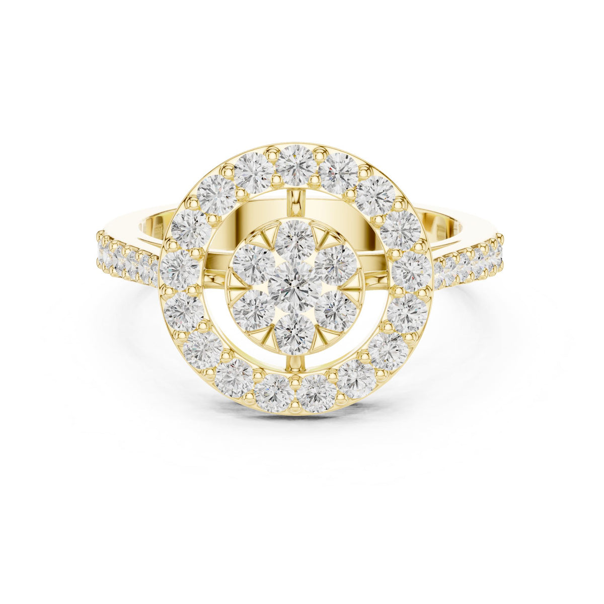 Round Halo Lab Grown Diamond Engagement Ring