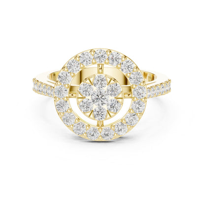 Round Halo Lab Grown Diamond Engagement Ring