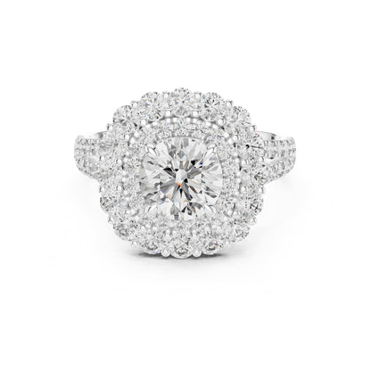 Round Halo Lab Grown Diamond Engagement Ring