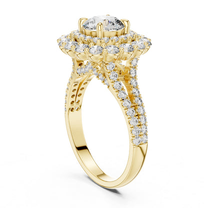 Round Halo Lab Grown Diamond Engagement Ring