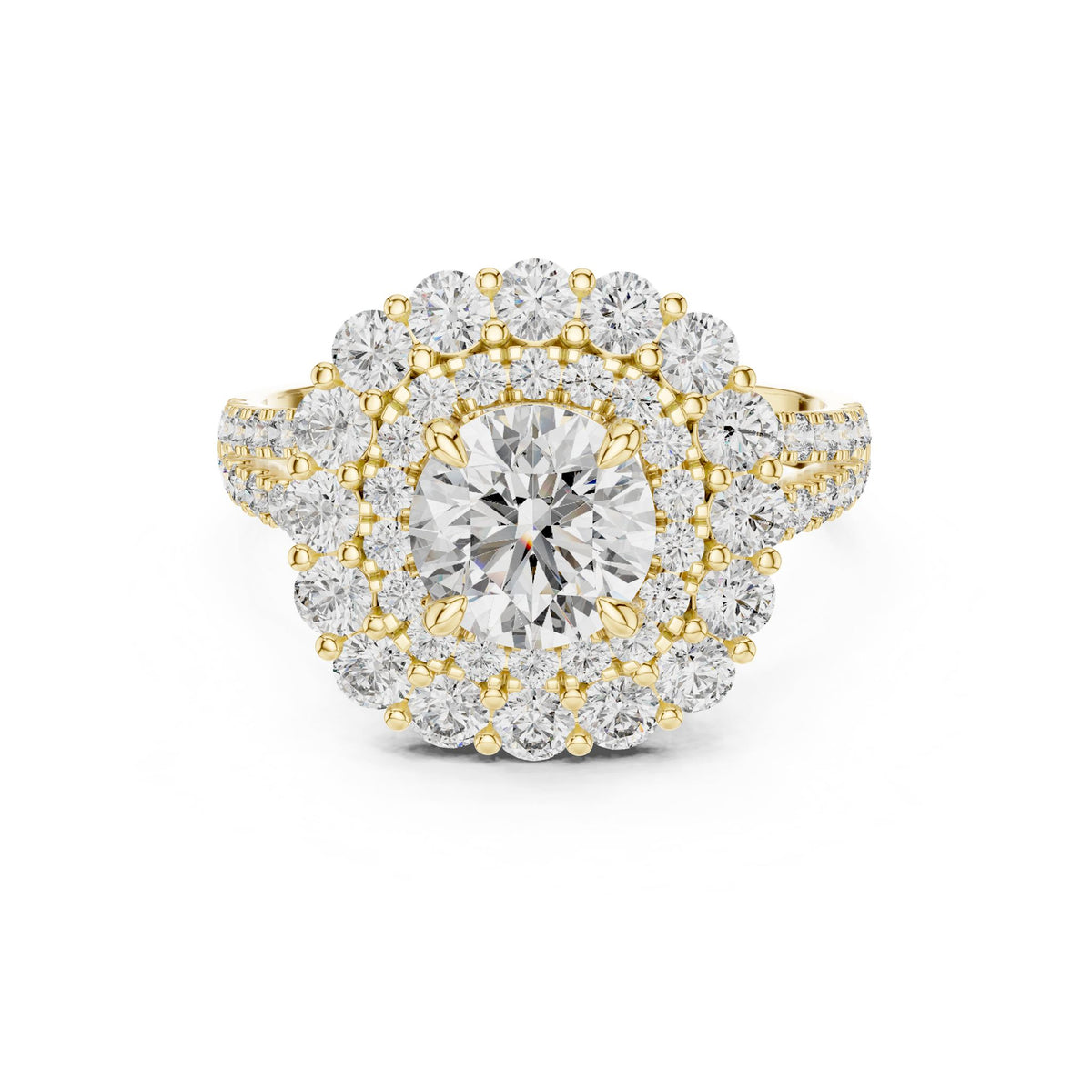 Round Halo Lab Grown Diamond Engagement Ring
