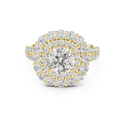 Round Halo Lab Grown Diamond Engagement Ring
