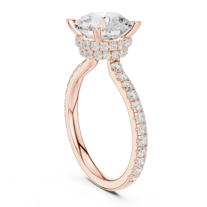 Round Halo Lab Grown Diamond Engagement Ring