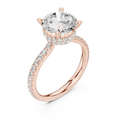Round Halo Lab Grown Diamond Engagement Ring
