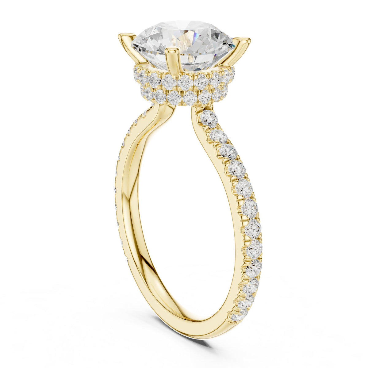 Round Halo Lab Grown Diamond Engagement Ring