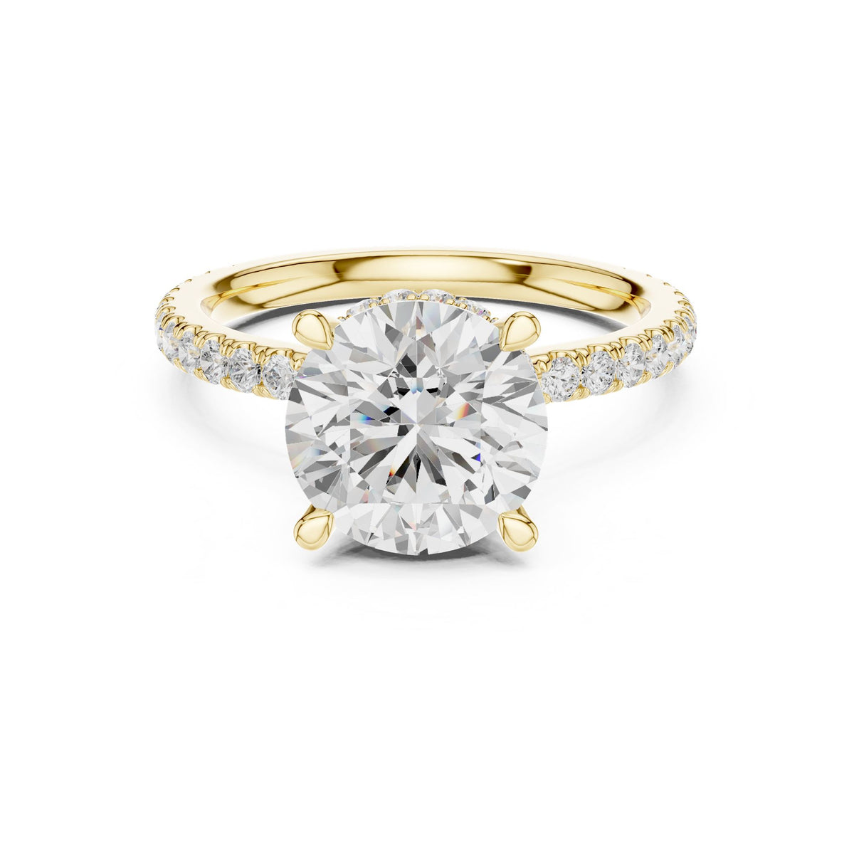 Round Halo Lab Grown Diamond Engagement Ring