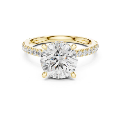 Round Halo Lab Grown Diamond Engagement Ring