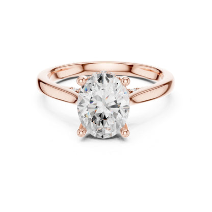 Round Hidden Halo Lab Grown Diamond Engagement Ring