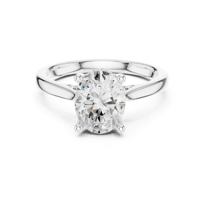 Round Hidden Halo Lab Grown Diamond Engagement Ring